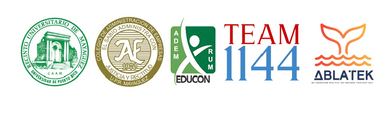 Respaldo institucional: UPR Mayagüez, ADEM, EDUCON, TEAM 1144 y AblaTek